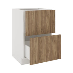 Modernform Cabinet Walnut 21" W X 34 1/2" H X 21" D Vanity Base with 2 Drawers