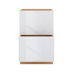 Modernform Cabinet Gloss White 21" W X 34 1/2" H X 21" D Vanity Base with 2 Drawers