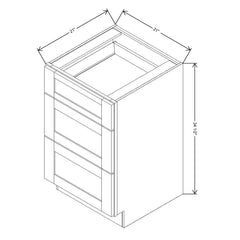 Fabuwood Allure Luna Mint Green 21" W X 34 1/2" H X 21" D Vanity Drawer Base Cabinet