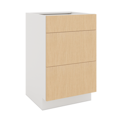 Modernform Cabinet Natural Oak 21" W X 34 1/2" H X 21" D Vanity Base with 3 Drawers