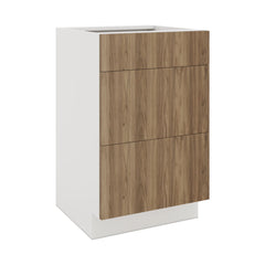 Modernform Cabinet Walnut 21" W X 34 1/2" H X 21" D Vanity Base with 3 Drawers