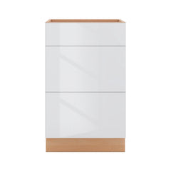 Modernform Cabinet Gloss White 21" W X 34 1/2" H X 21" D Vanity Base with 3 Drawers