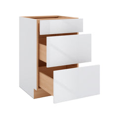 Modernform Cabinet Gloss White 21" W X 34 1/2" H X 21" D Vanity Base with 3 Drawers