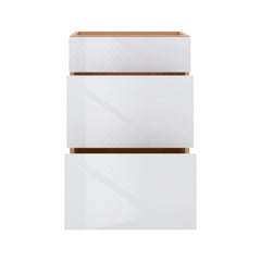 Modernform Cabinet Gloss White 21" W X 34 1/2" H X 21" D Vanity Base with 3 Drawers