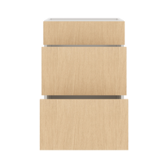 Modernform Cabinet Natural Oak 21" W X 34 1/2" H X 21" D Vanity Base with 3 Drawers