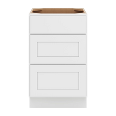 CNC Luxor White 21" W Vanity Drawer Base Cabinet