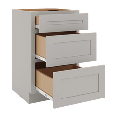 CNC Luxor 5-Piece Misty Grey 21" W Vanity Drawer Base Cabinet