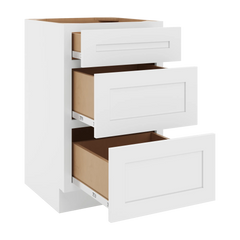 CNC Luxor 5-Piece White 21" W Vanity Drawer Base Cabinet