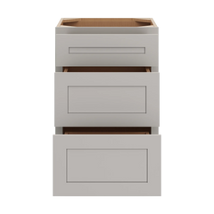 CNC Luxor 5-Piece Misty Grey 21" W Vanity Drawer Base Cabinet