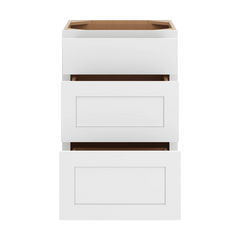 CNC Luxor White 21" W Vanity Drawer Base Cabinet