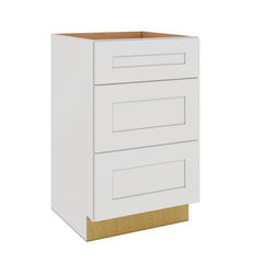 Modernform Cabinet White Shaker 21" W X 34 1/2" H X 21" D Vanity Base with 3 Drawers