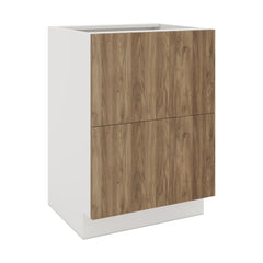 Modernform Cabinet Walnut 24" W X 34 1/2" H X 21" D Vanity Base with 2 Drawers