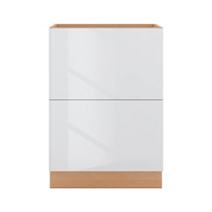 Modernform Cabinet Gloss White 24" W X 34 1/2" H X 21" D Vanity Base with 2 Drawers