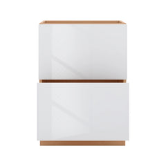 Modernform Cabinet Gloss White 24" W X 34 1/2" H X 21" D Vanity Base with 2 Drawers