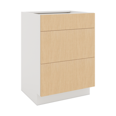 Modernform Cabinet Natural Oak 24" W X 34 1/2" H X 21" D Vanity Base with 3 Drawers