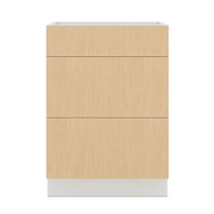 Modernform Cabinet Natural Oak 24" W X 34 1/2" H X 21" D Vanity Base with 3 Drawers