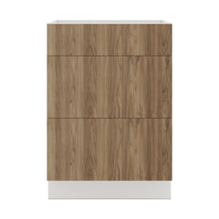 Modernform Cabinet Walnut 24" W X 34 1/2" H X 21" D Vanity Base with 3 Drawers