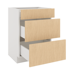 Modernform Cabinet Natural Oak 24" W X 34 1/2" H X 21" D Vanity Base with 3 Drawers