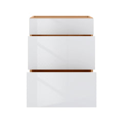 Modernform Cabinet Gloss White 24" W X 34 1/2" H X 21" D Vanity Base with 3 Drawers