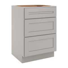 CNC Luxor 5-Piece Misty Grey 24" W Vanity Drawer Base Cabinet