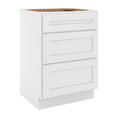 CNC Luxor 5-Piece White 24" W Vanity Drawer Base Cabinet