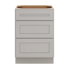 CNC Luxor 5-Piece Misty Grey 24" W Vanity Drawer Base Cabinet