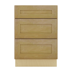 Modernform Cabinet Natural Shaker 24" W X 34 1/2" H X 21" D Vanity Base with 3 Drawers
