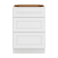 CNC Luxor 5-Piece White 24" W Vanity Drawer Base Cabinet