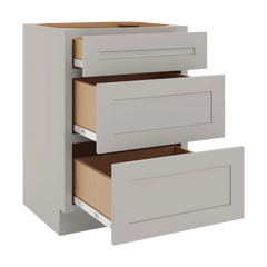 CNC Luxor 5-Piece Misty Grey 24" W Vanity Drawer Base Cabinet