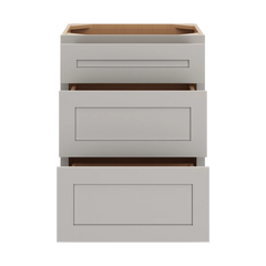 CNC Luxor 5-Piece Misty Grey 24" W Vanity Drawer Base Cabinet