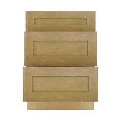 Modernform Cabinet Natural Shaker 24" W X 34 1/2" H X 21" D Vanity Base with 3 Drawers