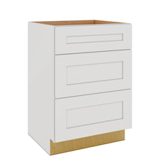Modernform Cabinet White Shaker 24" W X 34 1/2" H X 21" D Vanity Base with 3 Drawers