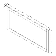 J&K Almond S2 Vanity Drawer Front 09" W x 28 1/2" H