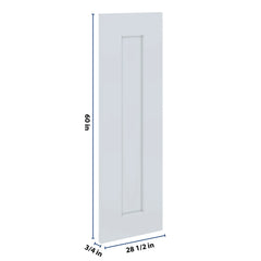 J&K White Shaker S8 Vanity Drawer Front 09" W x 28 1/2" H