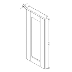 J&K Almond S2 Vanity Drawer Front 12" W x 28 1/2" H