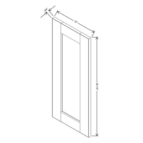J&K Mahogany J5 Vanity Drawer Front 12" W x 28 1/2" H
