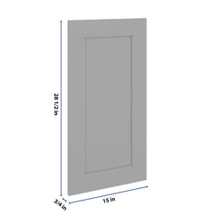 J&K Castle Grey S5 Vanity Drawer Front 15" W x 28 1/2" H