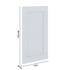 J&K White Shaker S8 Vanity Drawer Front 15" W x 28 1/2" H