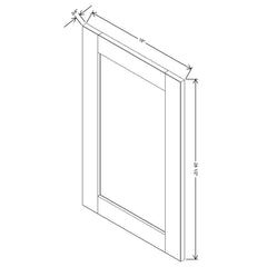 J&K Almond S2 Vanity Drawer Front 18" W x 28 1/2" H