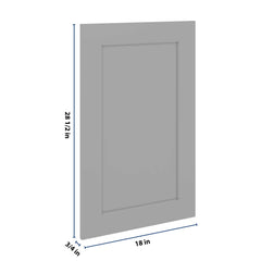 J&K Castle Grey S5 Vanity Drawer Front 18" W x 28 1/2" H