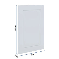 J&K White Shaker S8 Vanity Drawer Front 18" W x 28 1/2" H