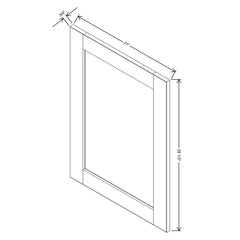 J&K Almond S2 Vanity Drawer Front 21" W x 28 1/2" H