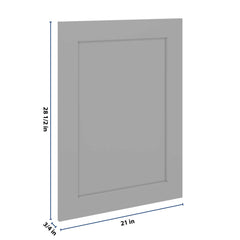 J&K Castle Grey S5 Vanity Drawer Front 21" W x 28 1/2" H