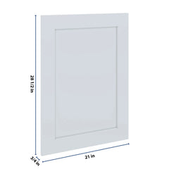 J&K White Shaker S8 Vanity Drawer Front 21" W x 28 1/2" H