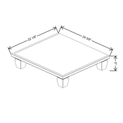 Fabuwood Allure Echo Forest Green 24 3/8" W X 5" H X 22 1/8" D Vera Platform With Cove Feet For V24