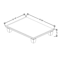 Fabuwood Allure Luna Macadamia Beige 30 3/8" W X 5" H X 22 1/8" D Vera Platform With Cove Feet For V30