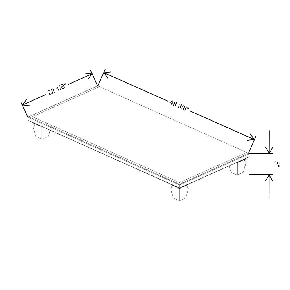 Fabuwood Allure Galaxy Cobblestone 48"W & 22"D Vera Platform With Cove Feet For V48