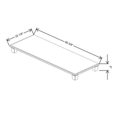 Fabuwood Allure Fusion Dove 60"W & 22"D Vera Platform With Cove Feet For V60