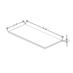 Fabuwood Allure Fusion Dove 48"W & 22"D Vera Platform For V48