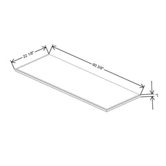 Fabuwood Allure Fusion Dove 60"W & 22"D Vera Platform For V60